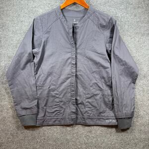 Vera Bradley Scrub Top Jacket Women's Small Gray Button Up Medical Nursing